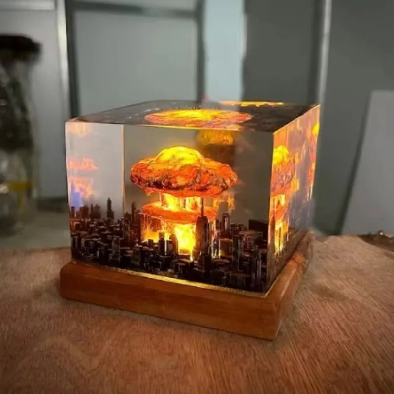 Nuclear Explosion Bomb Mushroom Cloud Lamp